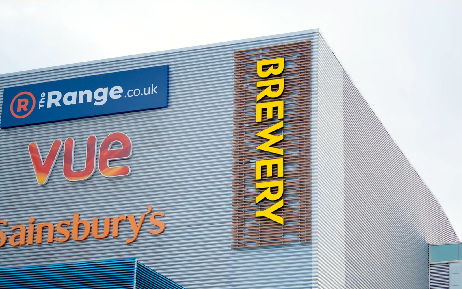 Built-up letters at Romford Brewery