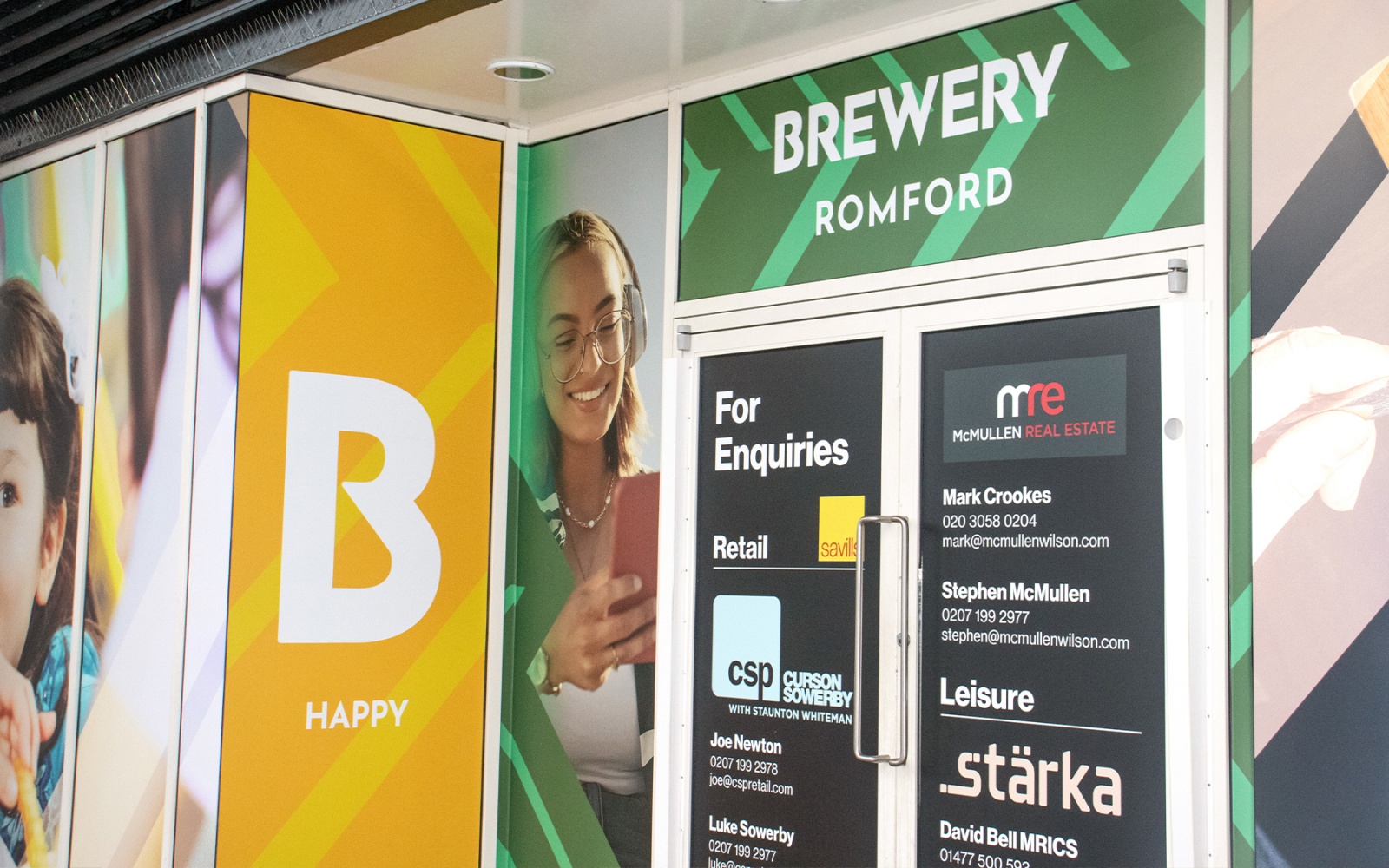 Window vinyl at Romford Brewery