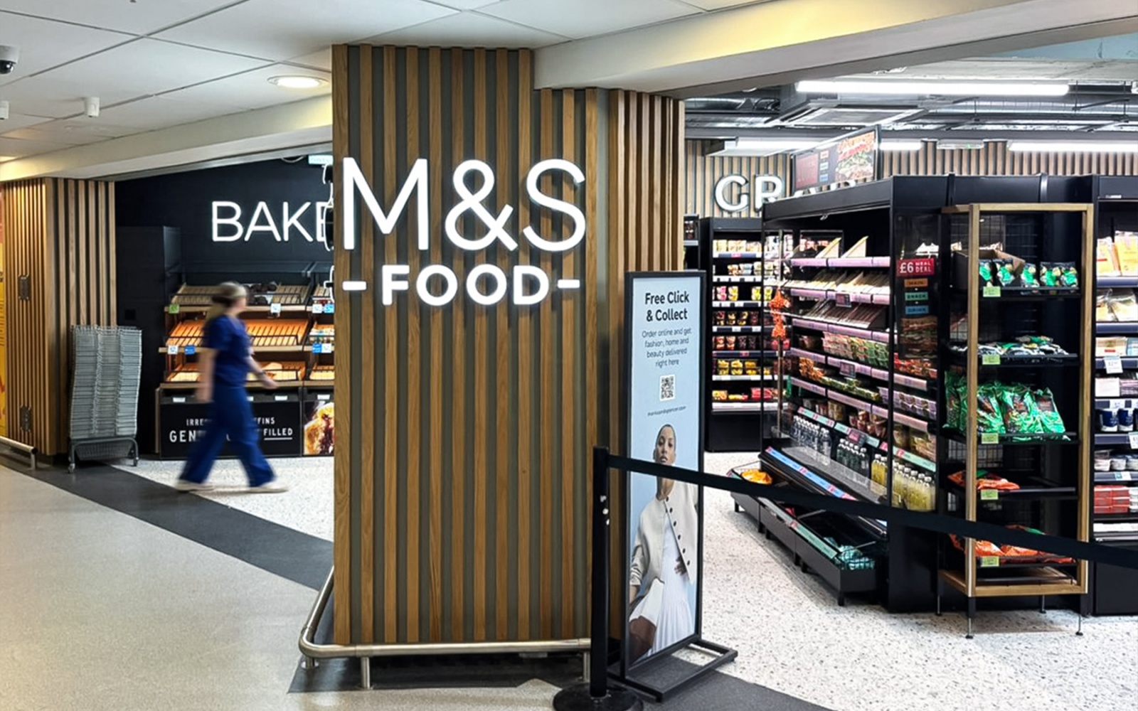 M&S food store signage