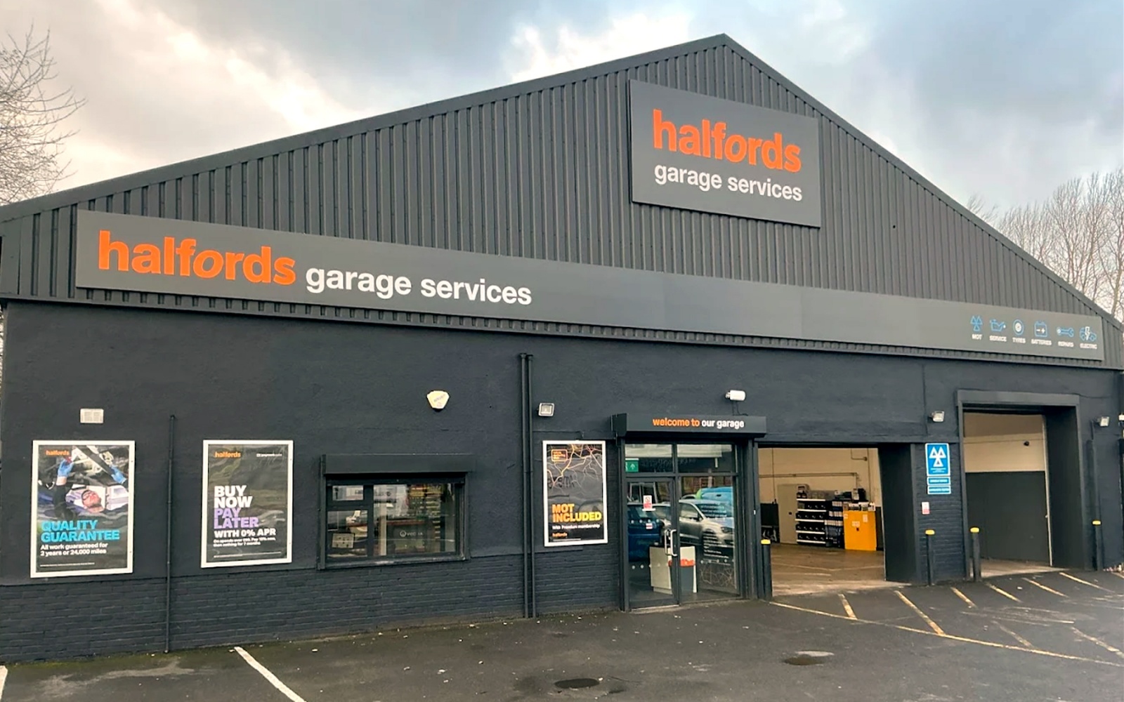 Halfords garage services exterior