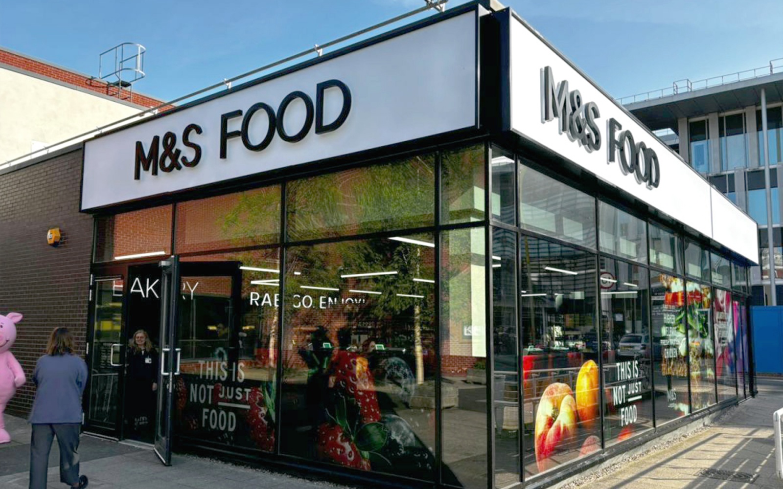 M&S food store signage