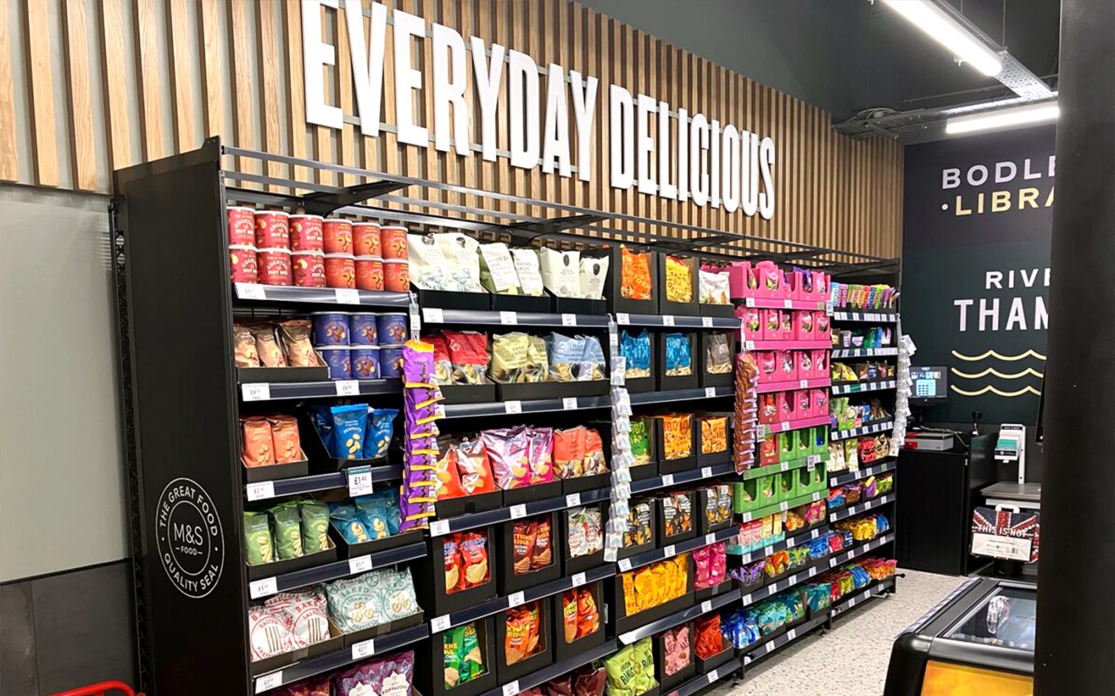 M&S food store signage