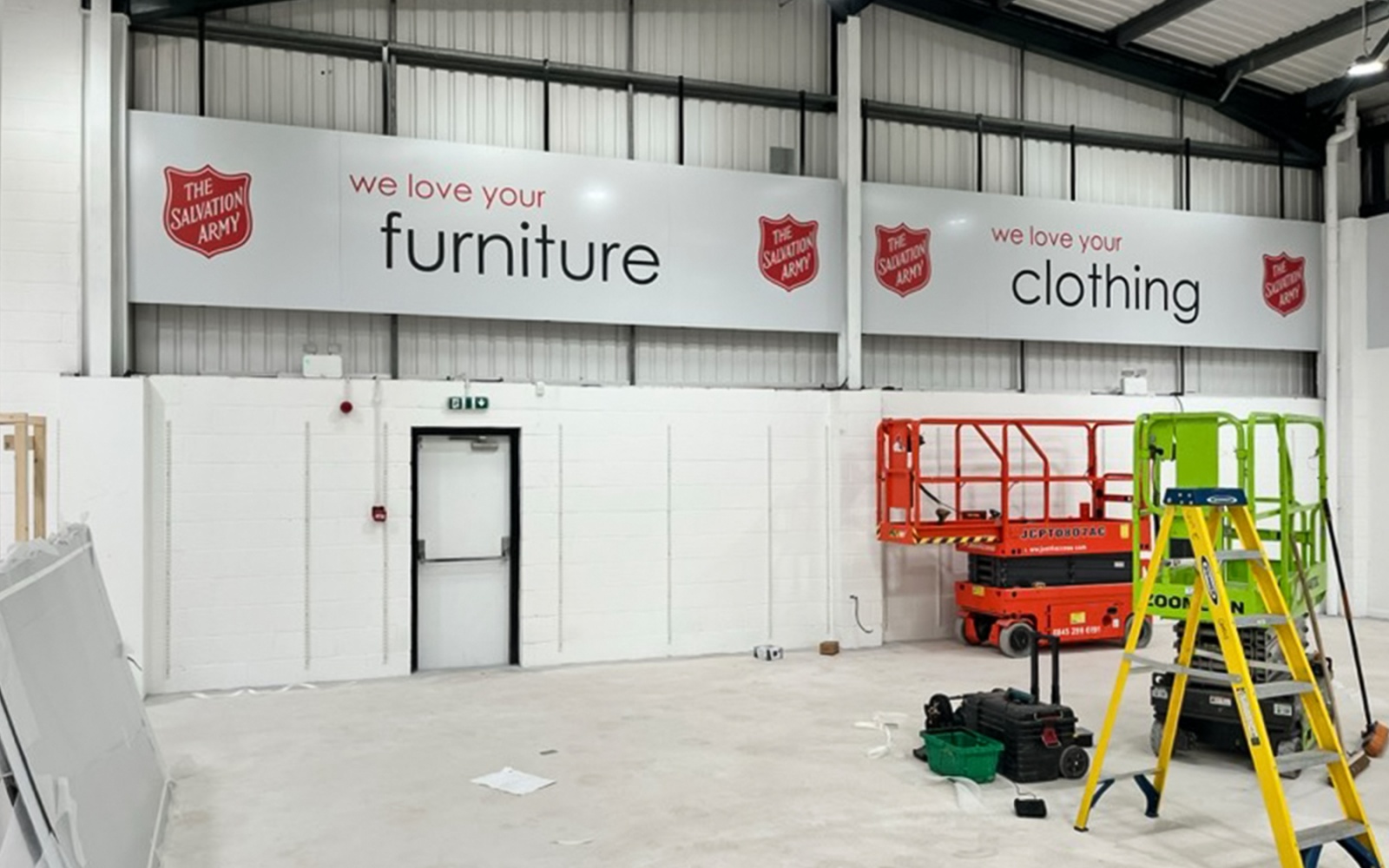 The Salvation Army Taunton interior printed graphics signage