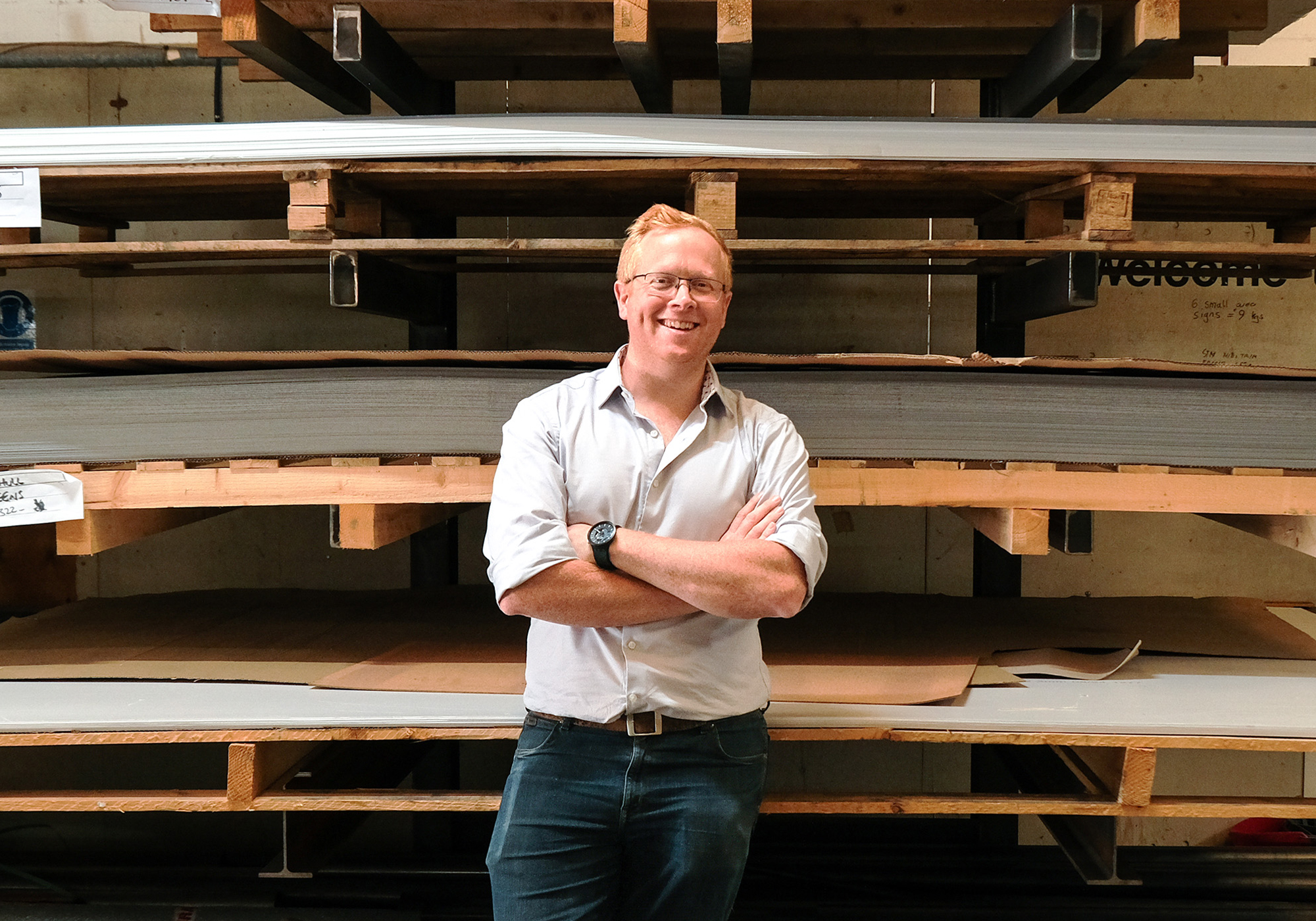 Lawrence Green on Greens' shop floor.